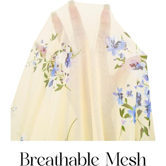 Women’s Summer Floral Strapless Tube Dress Boho Mini Ruffle Tiered - Picture 5 of 6